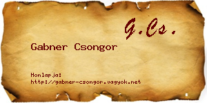 Gabner Csongor névjegykártya